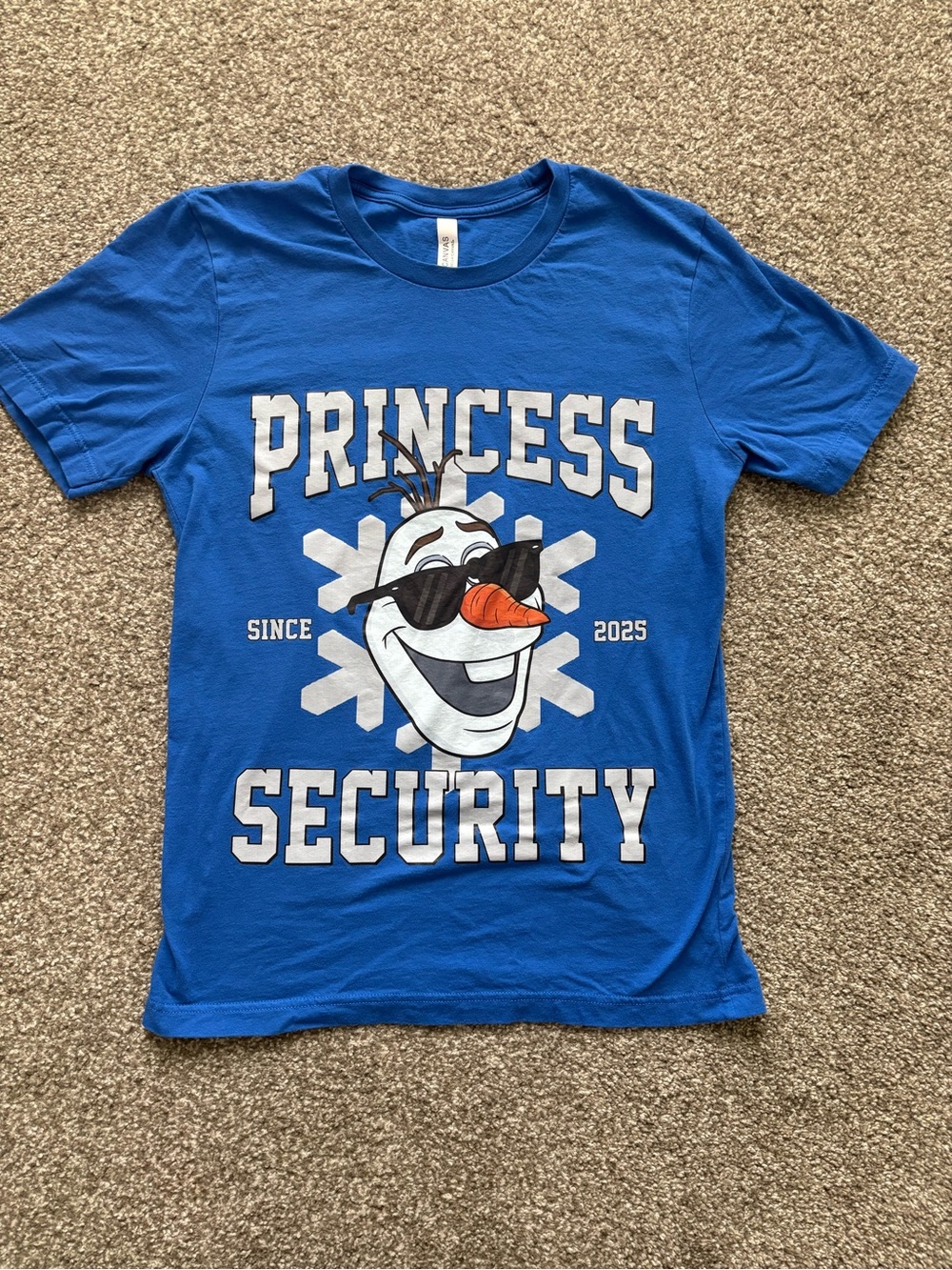 Disney Princess Security” Olaf Tee – Bella + Canvas